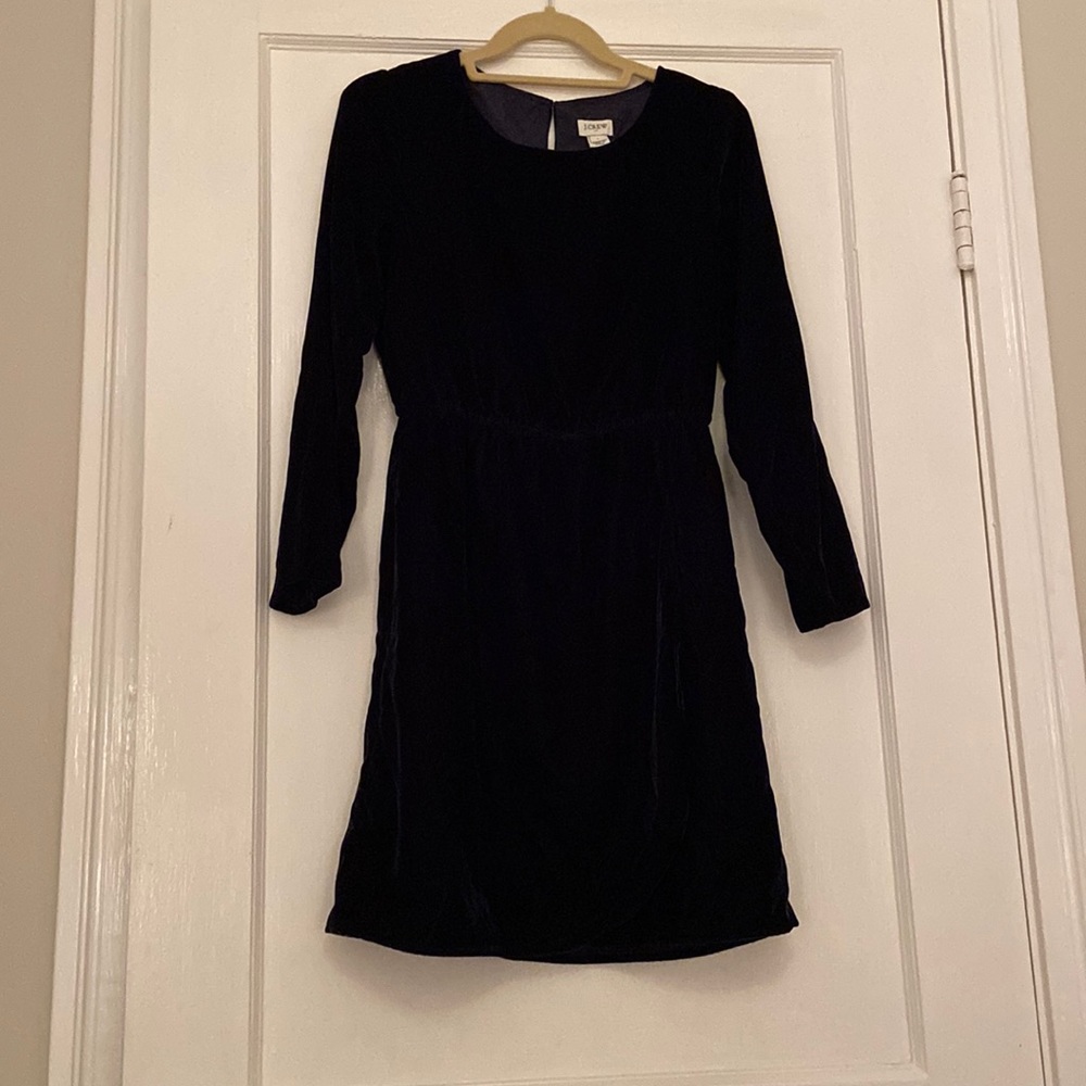 💙 J.Crew Blue Velvet Dress